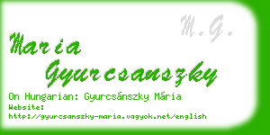 maria gyurcsanszky business card