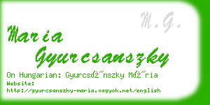maria gyurcsanszky business card